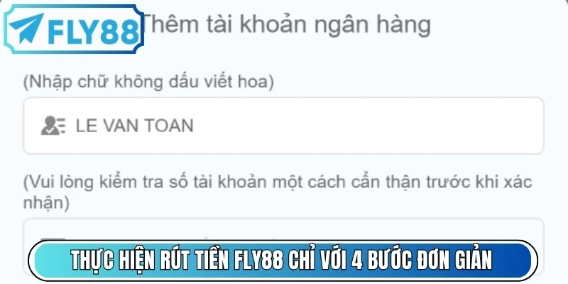 Thực hiện rút tiền FLY88 chỉ với 4 bước đơn giản, nhanh chóng